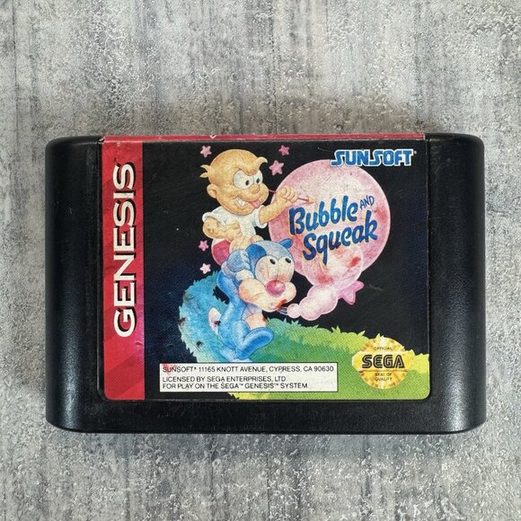 Bubble and Squeak (Sega Genesis, 1994) Rare Authentic Tested Cleaned - Picture 1 of 5
